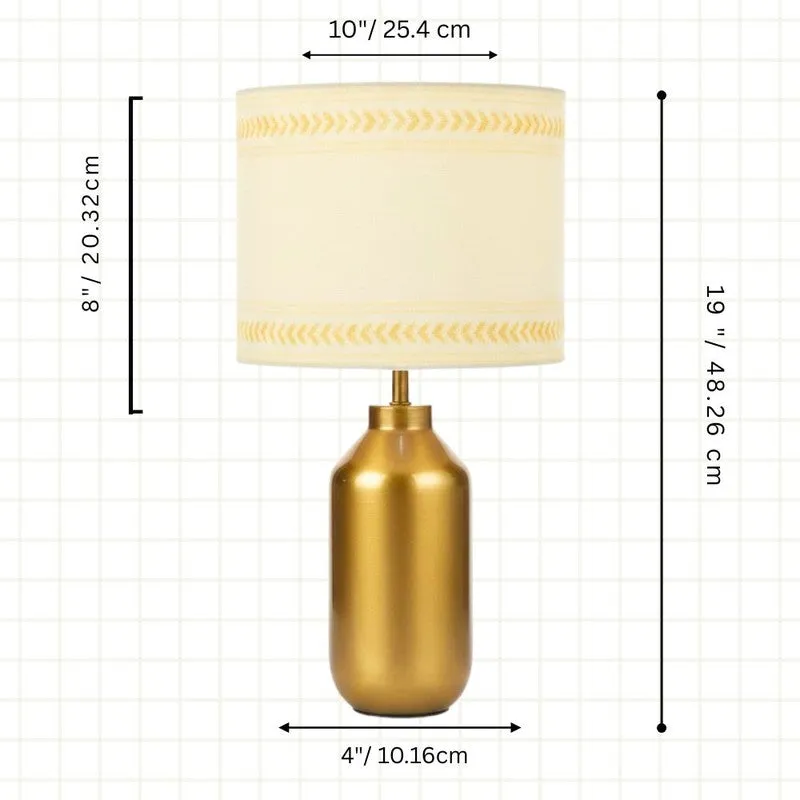 Solace Elite Cotton Table Lamp - Beige media 7