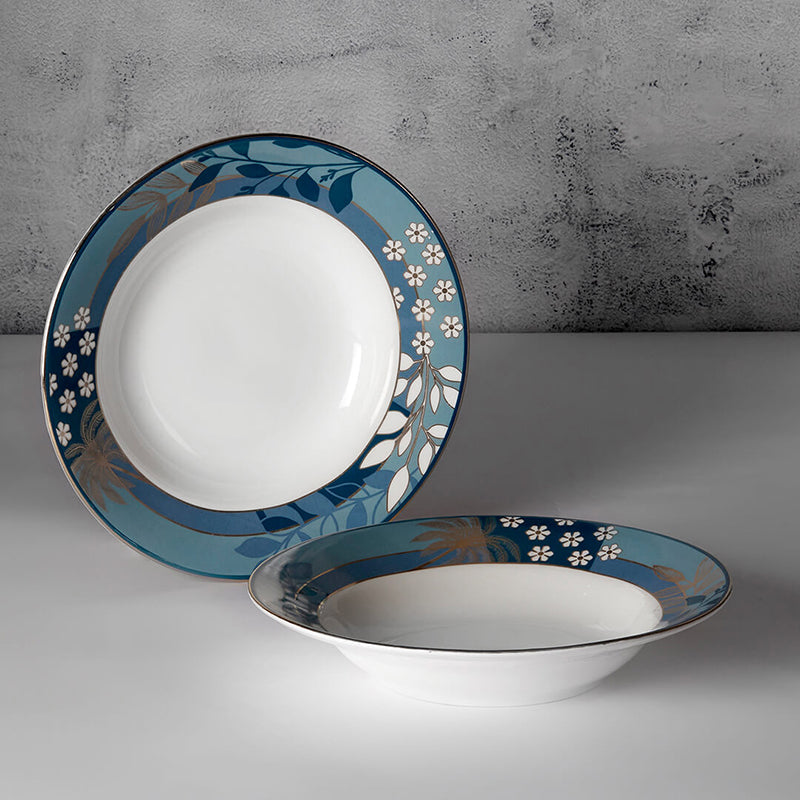 India Circus Azura Bone China Pasta Plate - Set Of Two media 3