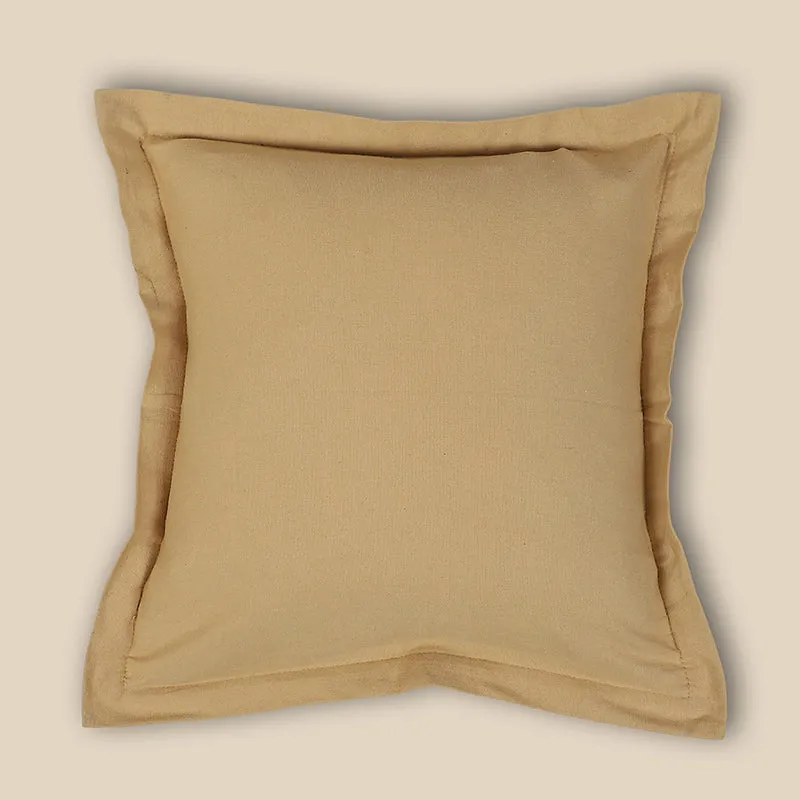 Swayam Tona Printed Cushion Cover (Beige) - Set of Two media 3