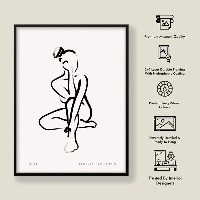 Meditazione Archival Canvas Wall Art - Black Frame media 8