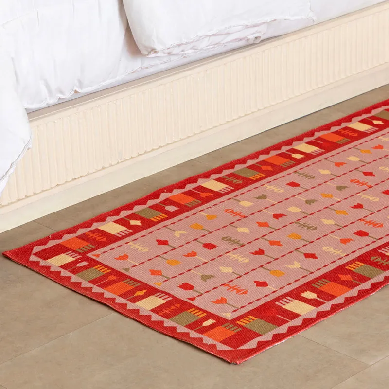Zariel Cotton Runner Rug - Red media 5