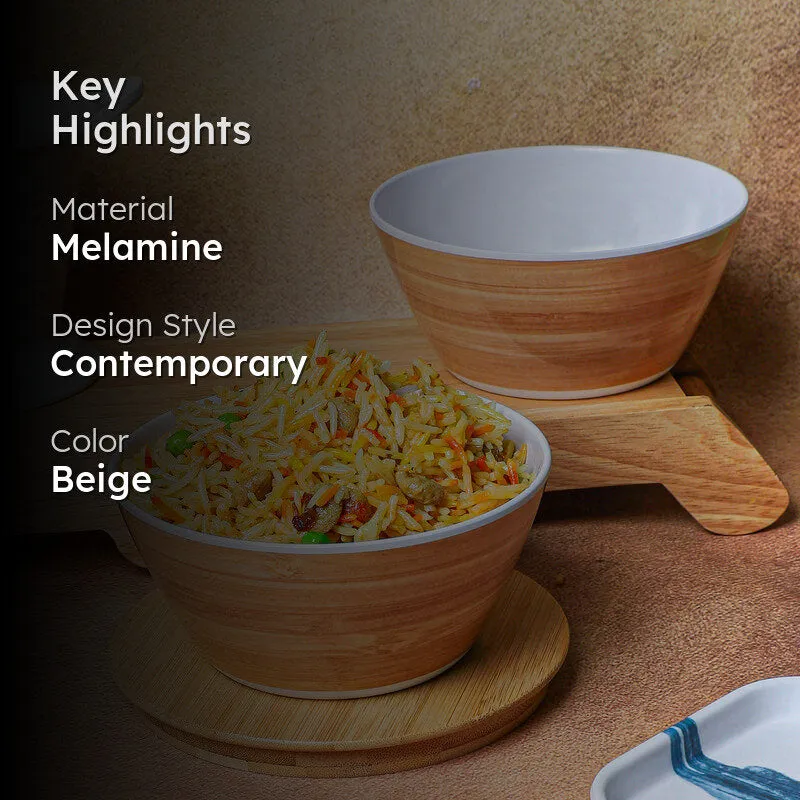 Basalt Melamine Snack Bowl (750 mL) - Set Of Two media 2
