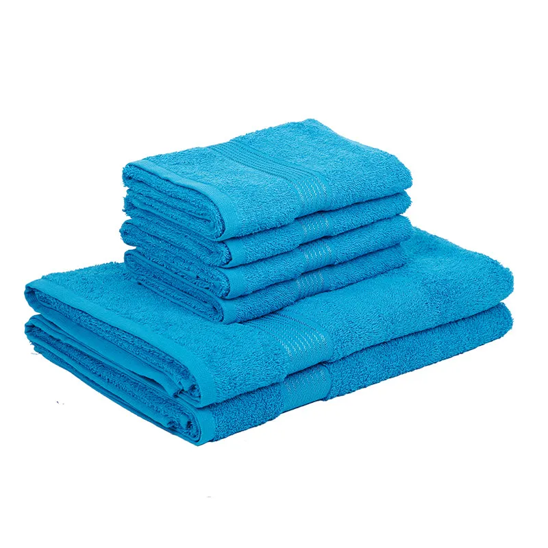 Eva Quick Dry Towel Combo (Blue) - Six Piece Set media 3