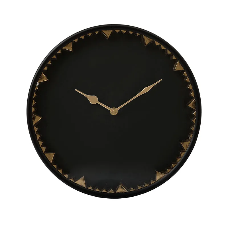 Tick-Tock Wall Clock - Black & Gold media 3