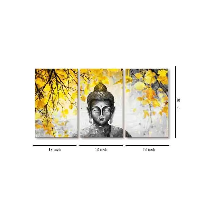 Serenity Cotton Canvas Wall Art - Set Of Three media 6