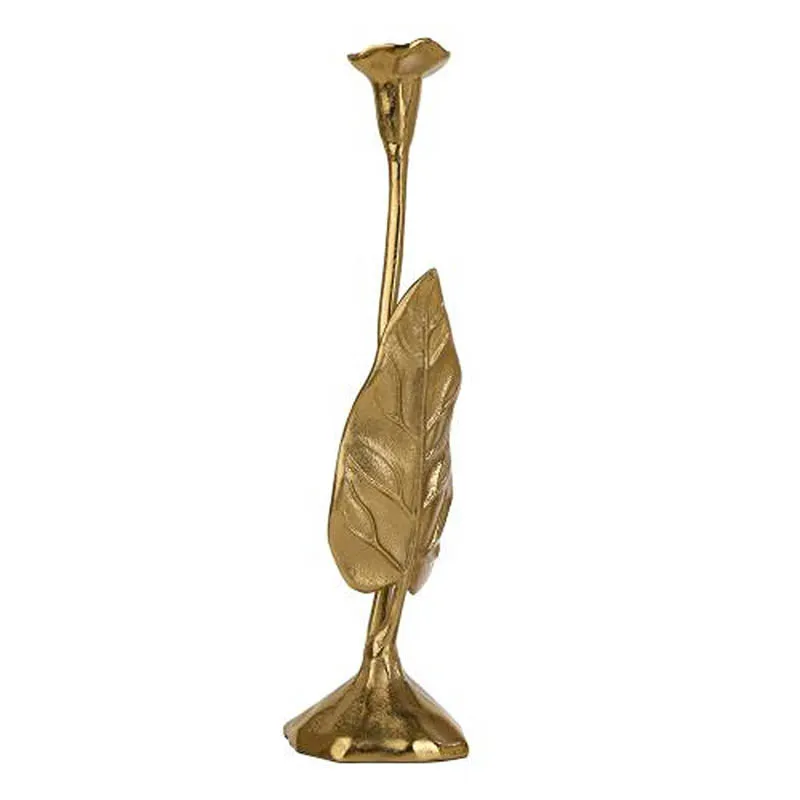 Joles Leaf Candle Holder (Gold) - Large media 4