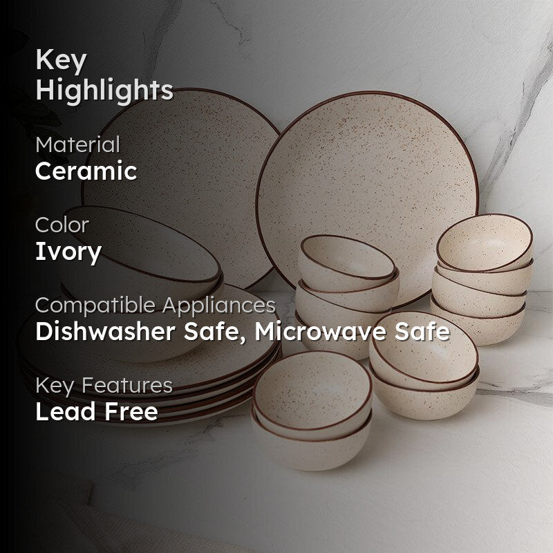 Ferado Dinnerware (Beige) - 20 Piece Set media 2