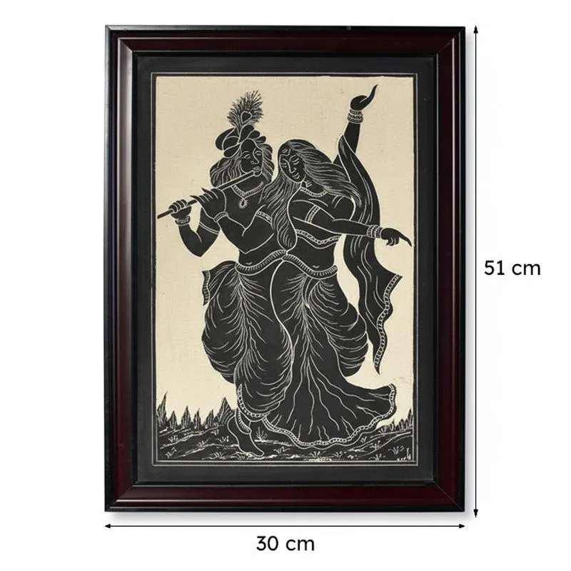 Radha-Krishna Silhouette Ceramic Wall Art media 7