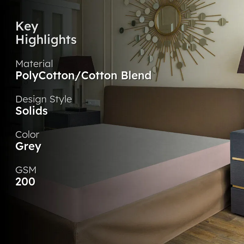 Oswal Mattress Protector - Soft Grey media 2