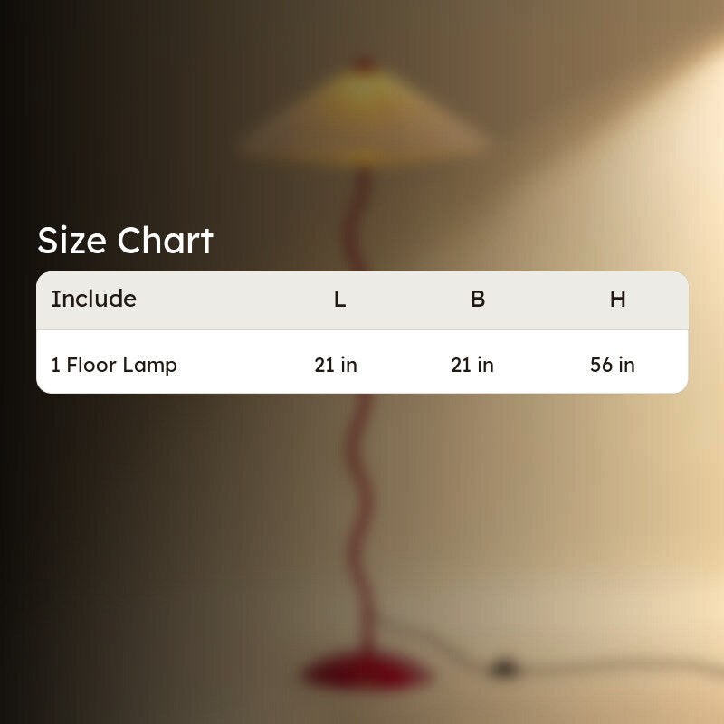 Fig Living Wavy Iron Floor Lamp - Crimson Red media 14