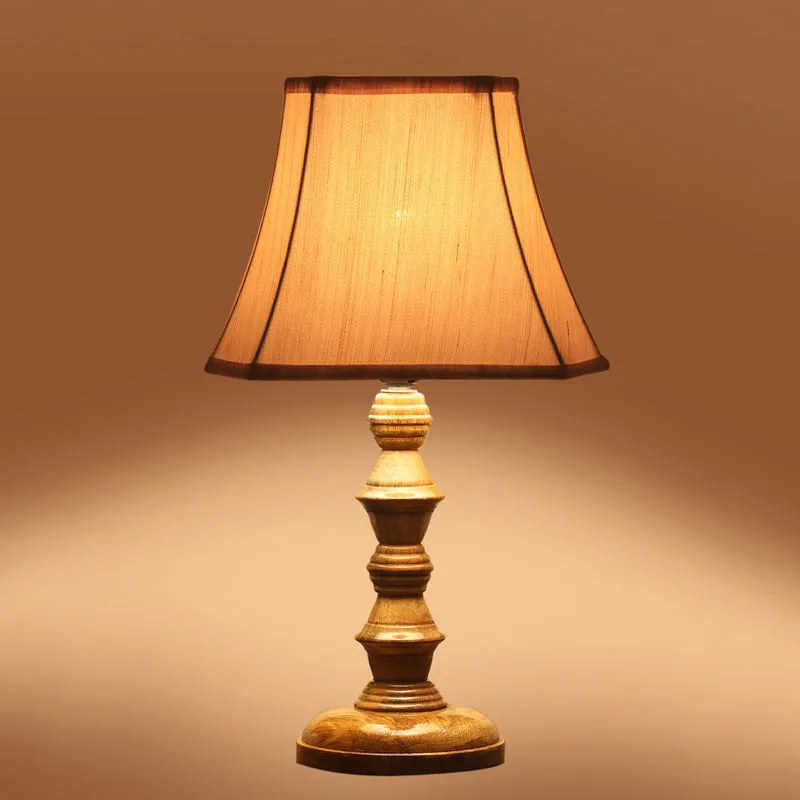 Allume I Timber Wooden Table Lamp - Beige,Brown media 5
