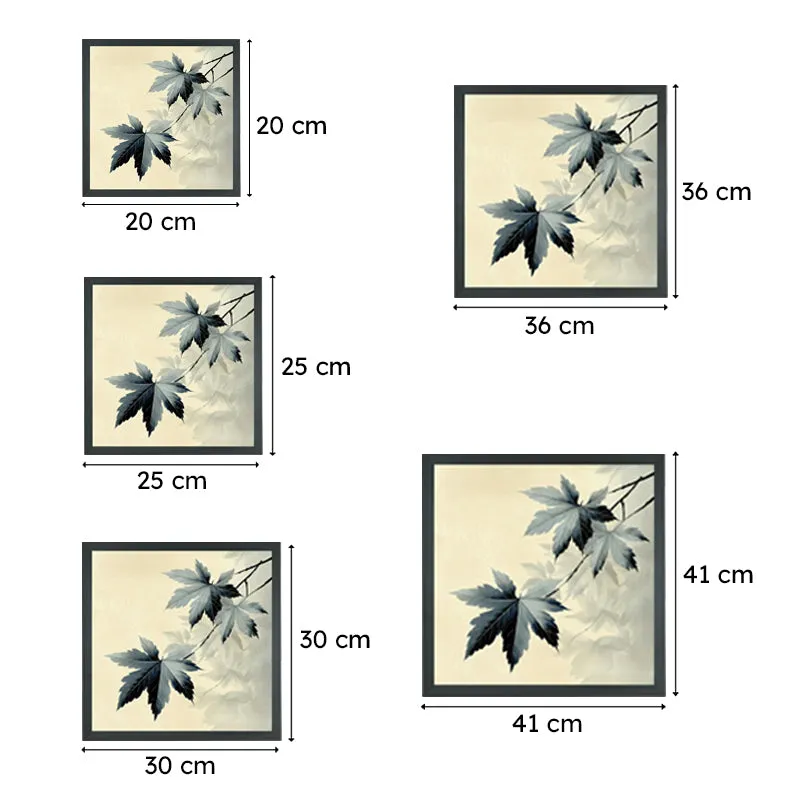 Shades Of Leaves Wall Art With Resin Frame media 8
