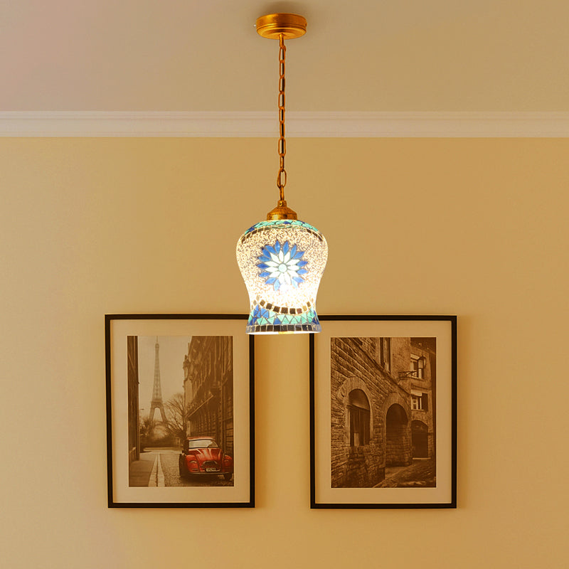 Mosaic Sky Metal & Glass Ceiling Lamp