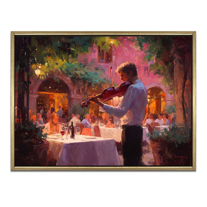 Cafe Rhythm Canvas Wall Painting With Frame media 3