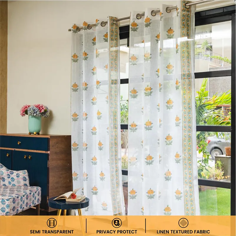 Urban Space Summer Curtain (Yellow) - Set Of Two media 3
