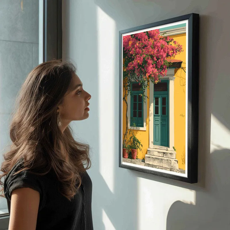 Solana Saffron Canvas Wall Painting - Black Frame media 5