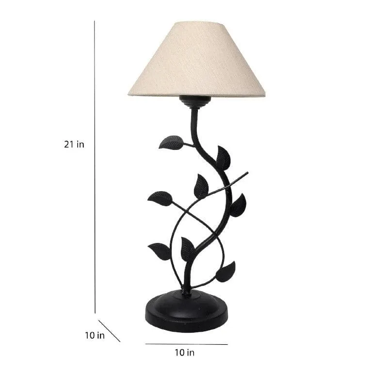 Leapo Vine Fabric Table Lamp - White,Black media 5