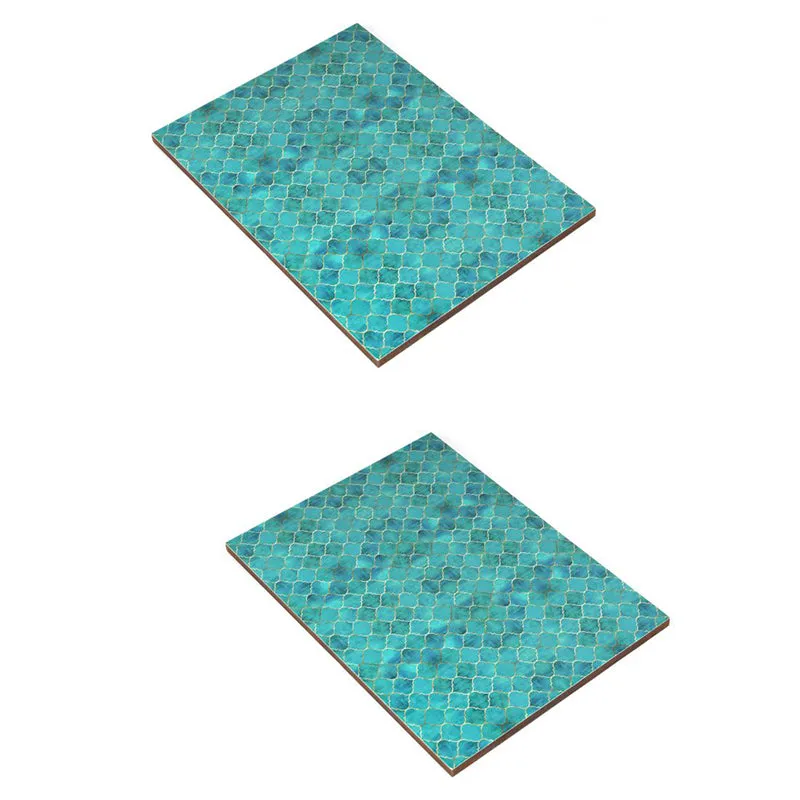 Minted Mosaic Enamel Coated Table Mat (Teal) - Set Of Two media 7