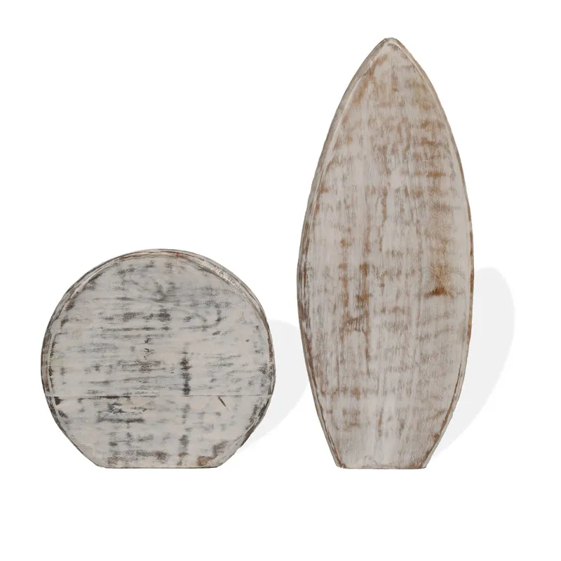 Kahia Mango Wood Vase - Set Of Two media 3