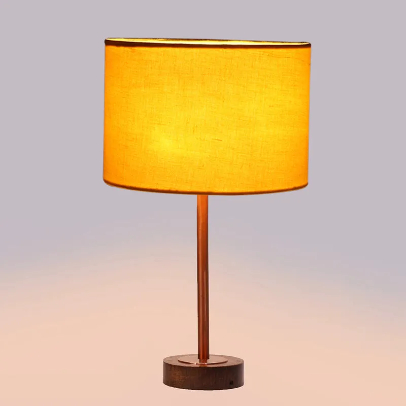 Cotin I Rodin Wooden Table Lamp - Yellow,Copper,Brown media 5