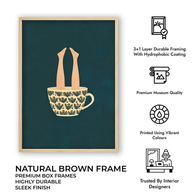 Sip & Drown Archival Canvas Wall Art - Brown media 12