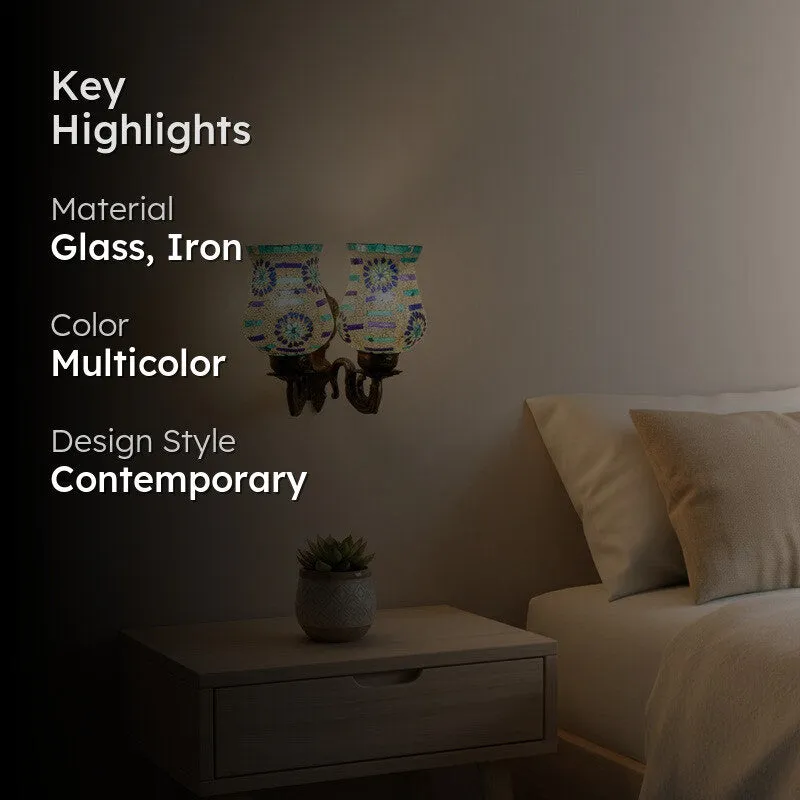 Crystal Bloom Iron Wall Lamp media 2
