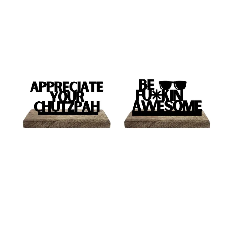 Boldness & Badassery Typography Showpiece - Set Of Two media 5