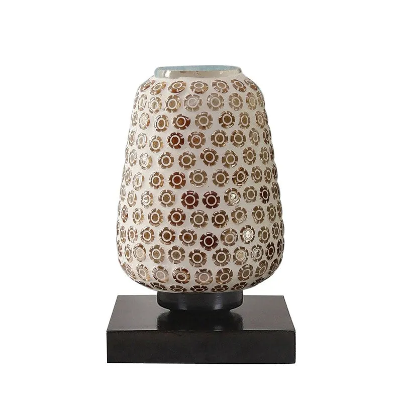 Glowara Glass Table Lamp With Wooden Base - Multicolor media 5
