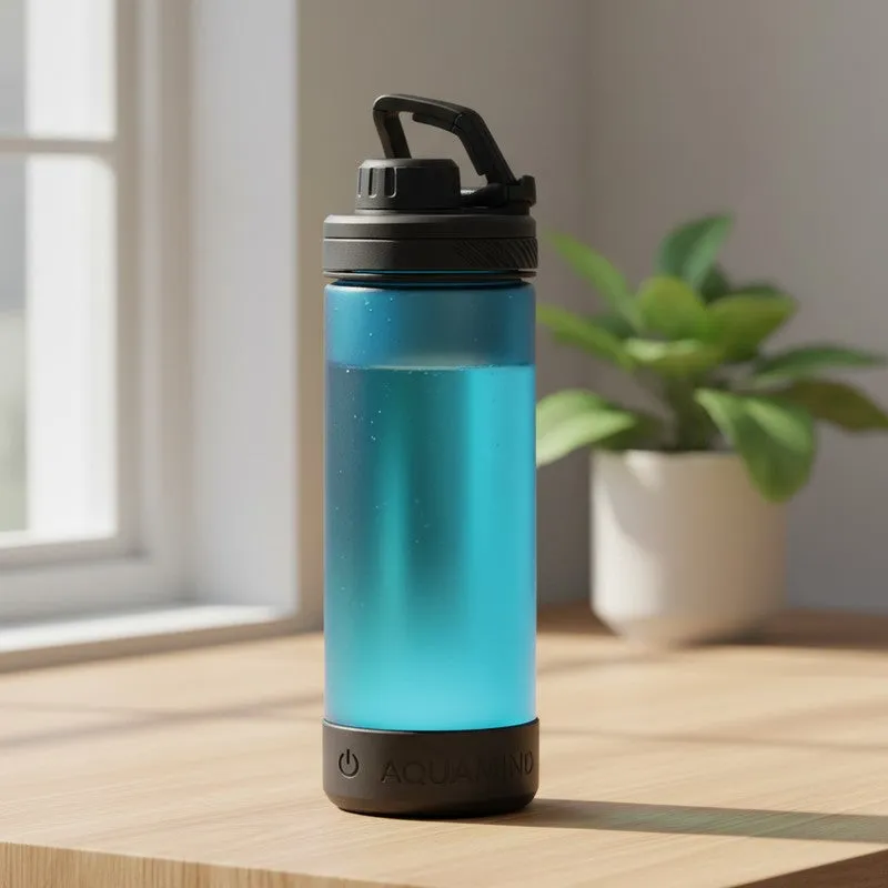 Sound and glow of Hydration Smart Water Bottle - Blue (600 mL) media 1