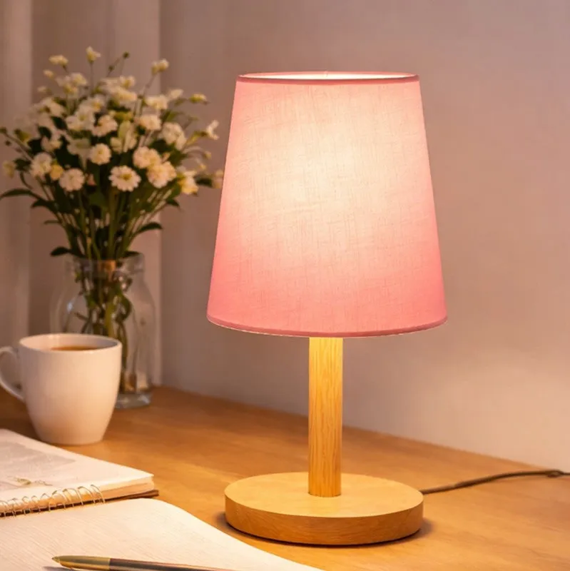 SolidGlow Wooden Table Lamp - Pink media 5