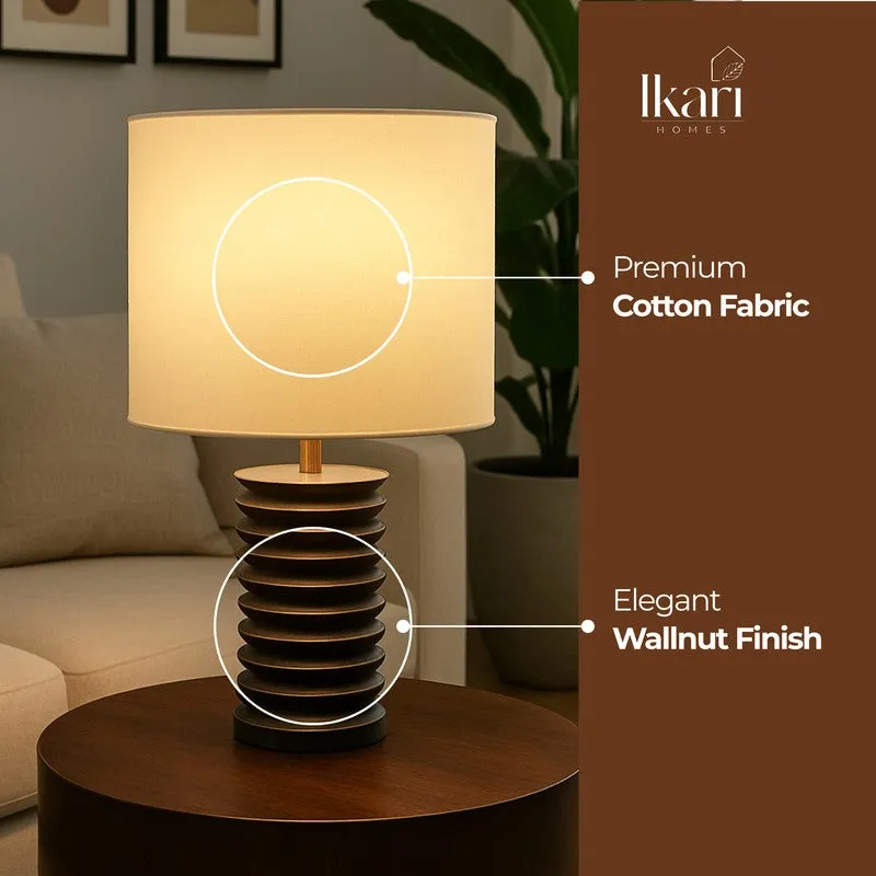 Boho Disc Mango Wood Table Lamp media 6