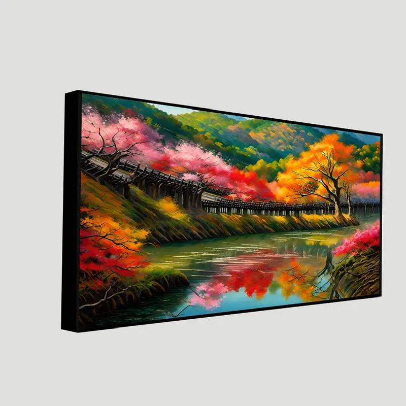 Autumn Reflections Canvas Wall Painting media 4