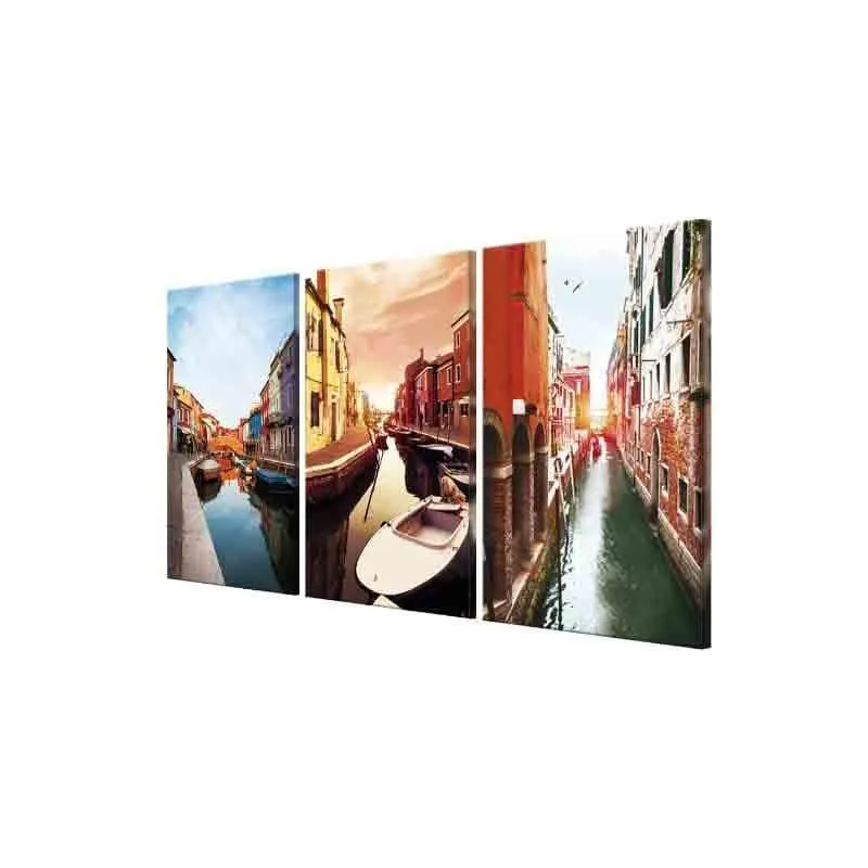 Lakeside Poly Canvas Wall Art - Three Piece Set media 4