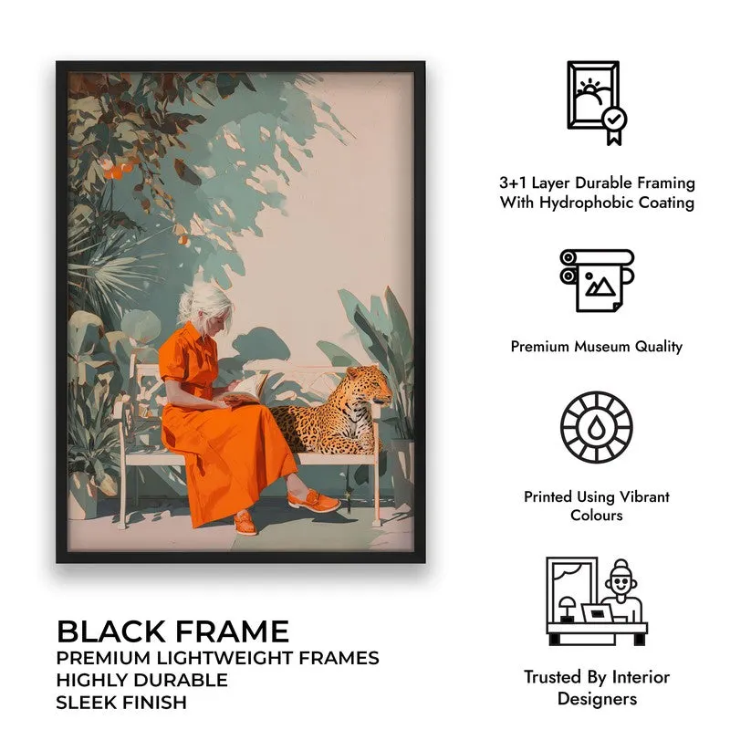 Jungle Solace Canvas Wall Painting - Black Frame media 9