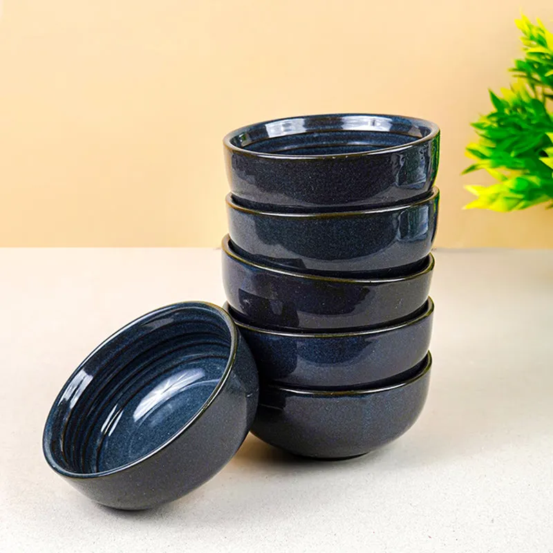 Indigo Ripple Ceramic Dinner Set - 20 Piece Set media 5