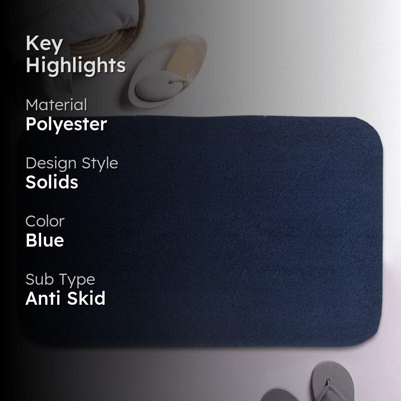 Foot Mate Anti Slip Bathmat - Navy Blue media 2