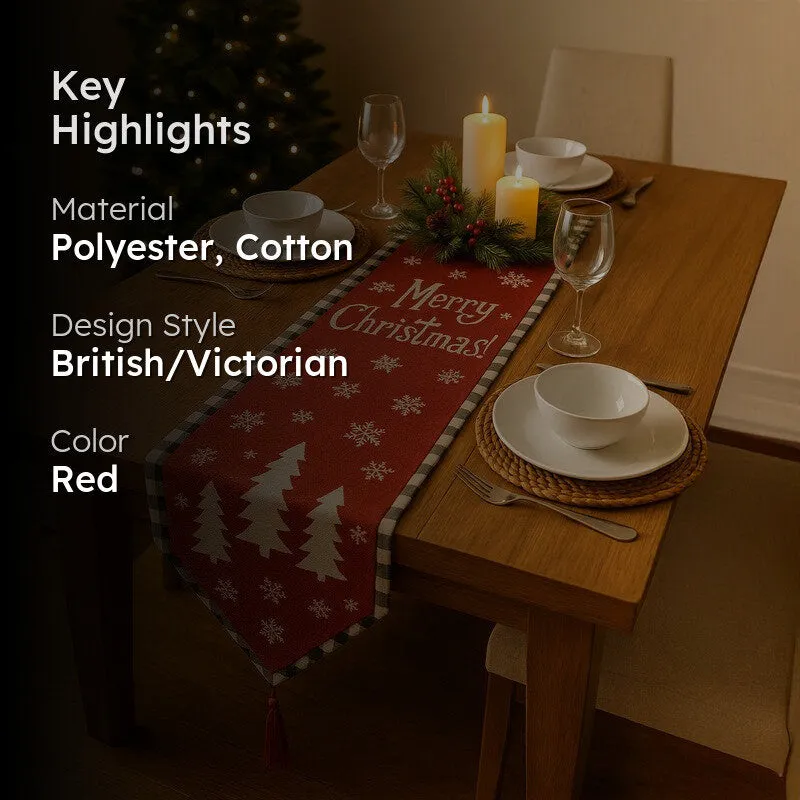 Merry Christmas Festive Table Runner media 2