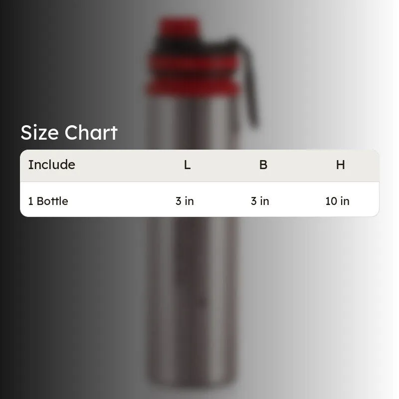 Solene Stainless Steel Water Bottle (Red) - 900 mL media 8