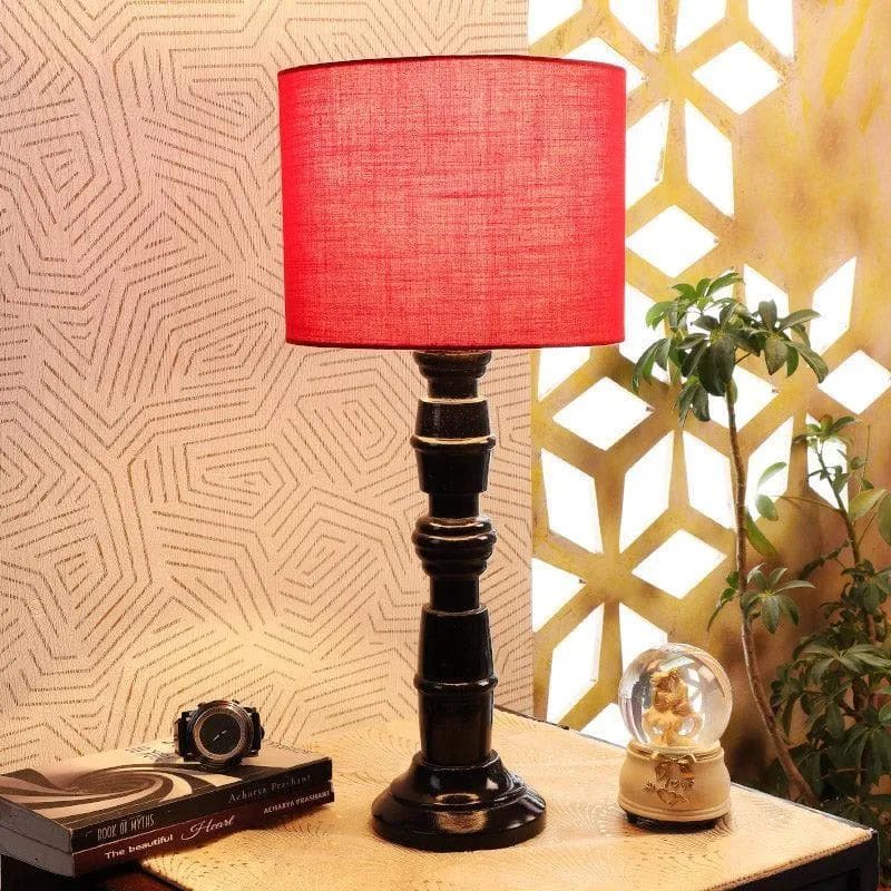 Rosa Baxter Fabric Table Lamp - Red,Black media 1