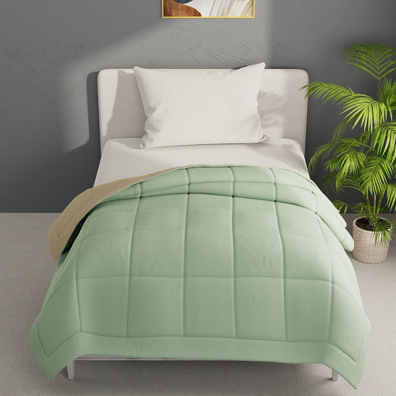 Herbert Reversible Solid Comforter (Sage Green) - 120 GSM media 3