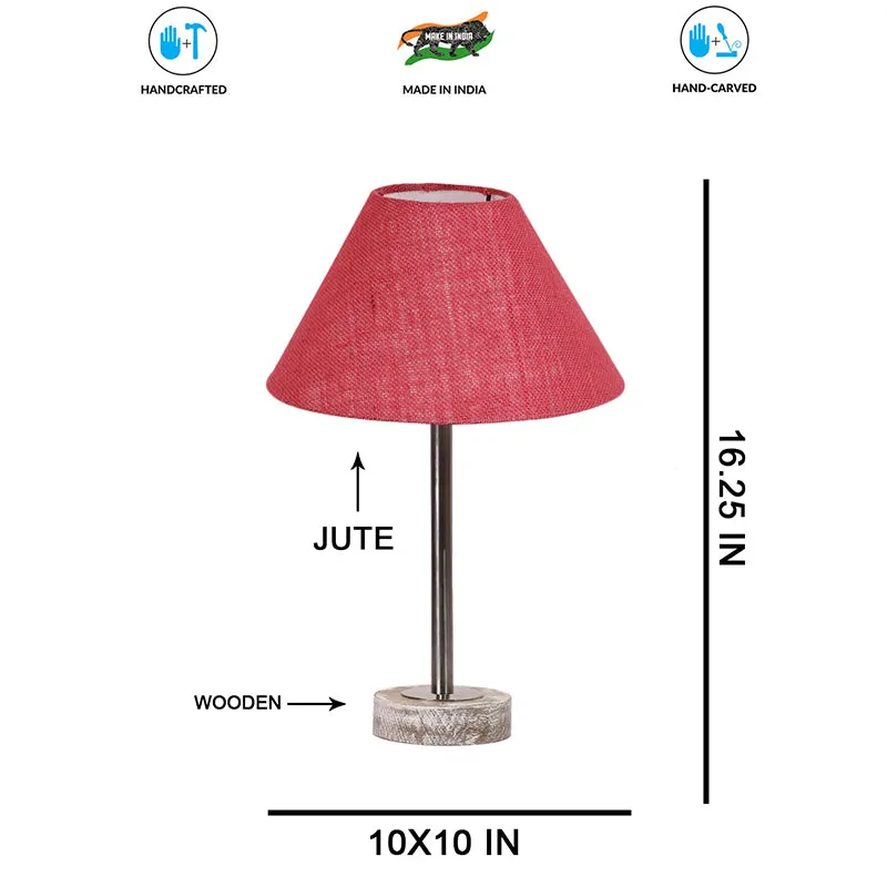 Sienna II Rodin Wooden Table Lamp - Pink,Silver,White media 7