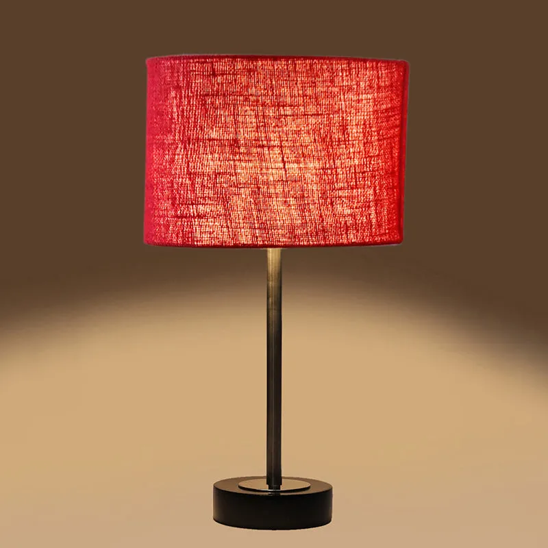 Sienna I Rodin Wooden Table Lamp - Maroon,Silver,Black media 6