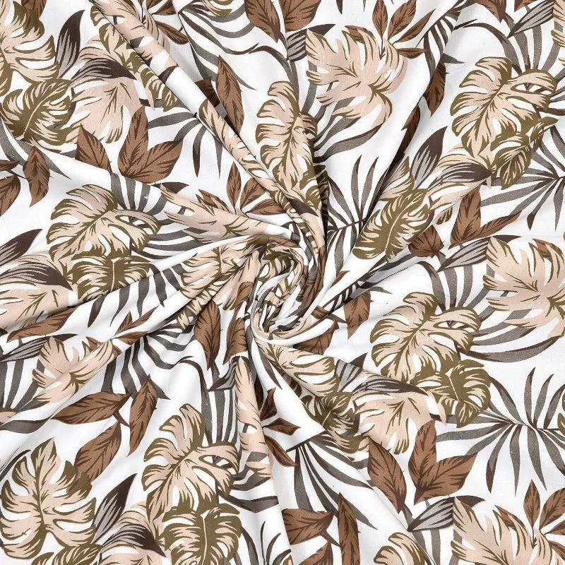 Azhar Floral Reversible Cotton Dohar (Brown) - 180 GSM media 4