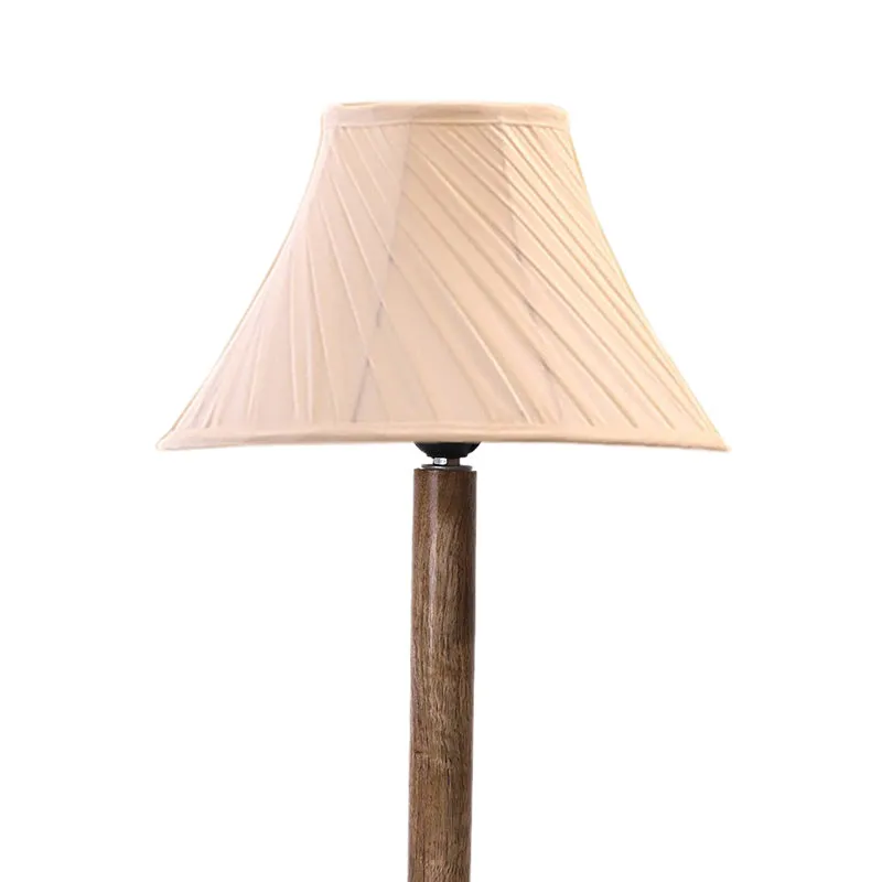 Industrial Beam Table Lamp With Wooden Base - Ivory,Brown media 6