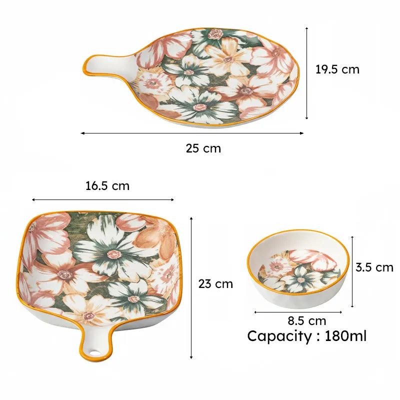 Blush Petal Porcelain Platter - Four Piece Set media 7