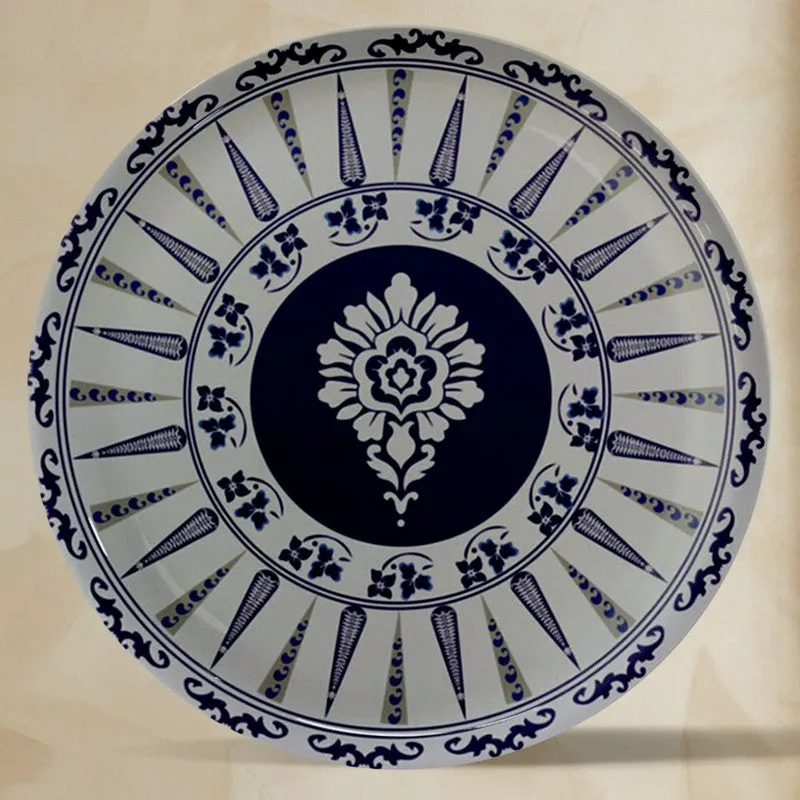 Sapphire Motif Metal Wall Plates - Set of Four - 5