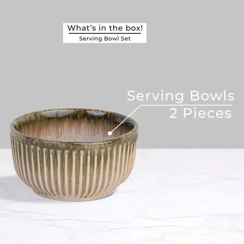 Mintora Pink Ceramic Serving Bowls - Set Of Two media 4