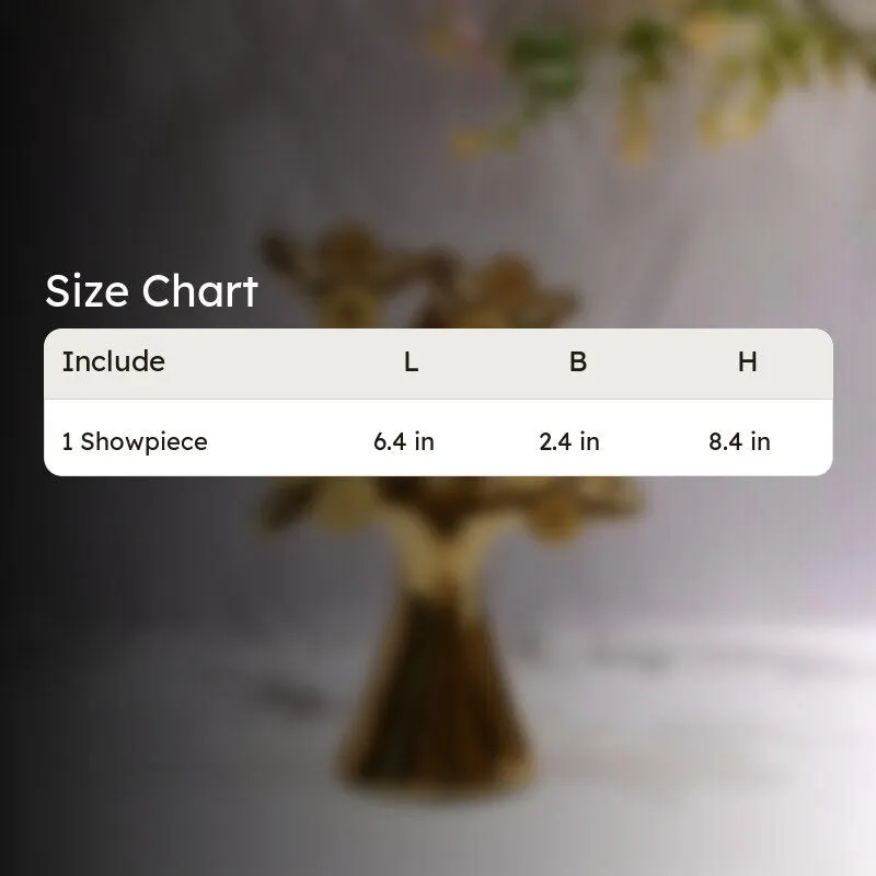 Golden Bloom Decorative Coin Tree Showpiece media 6