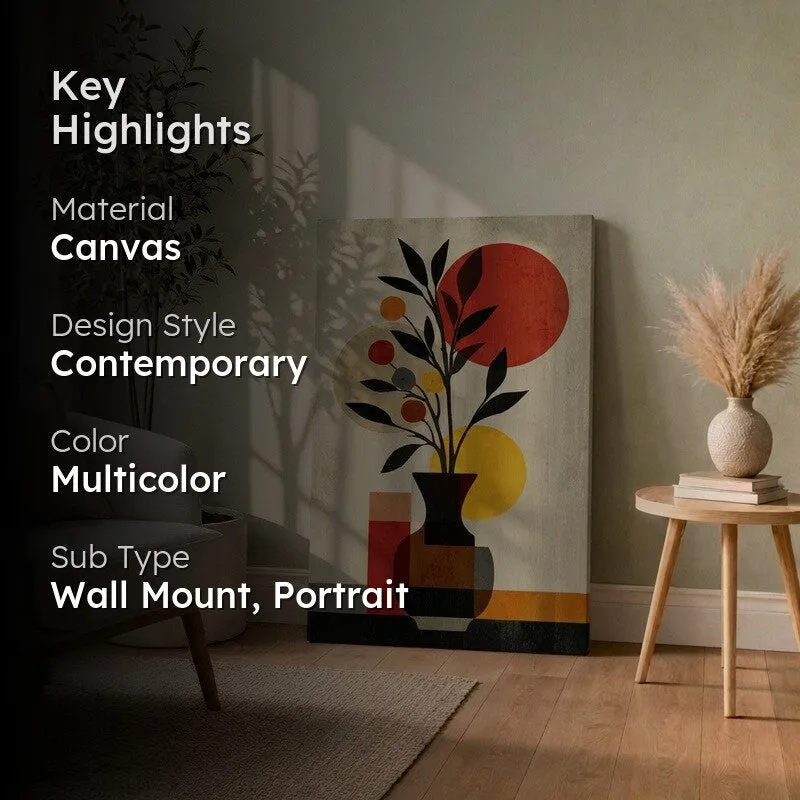 Abstract Botanical Form Canvas Wall Art media 2