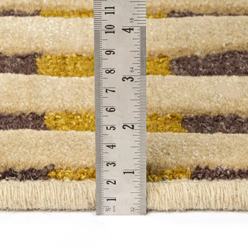 Iros Hand Tufted Geometric Wool & Nylon Carpet - Beige media 9